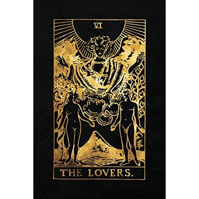 The Lovers: 120 College Ruled Lined Pages, The Lovers Tarot Card Notebook Black and Gold Journal, Diary, Sketchbook (Tarot Card Notebooks) - Publicité The Lovers: 120 College Ruled Lined Pages, The Lovers Tarot Card Notebook Black and Gold Journal, Diary, Sketchbook (Tarot Card Notebooks) - Publicité