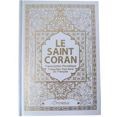 Traduction française officielle du complexe du Roi Fahd - Arabie Saoudite Le Saint Coran Transcription phonétique et Traduction des sens en français Edition de luxe (Couverture cuir de couleur blanche) - Publicité Traduction française officielle du complexe du Roi Fahd - Arabie Saoudite Le Saint Coran Transcription phonétique et Traduction des sens en français Edition de luxe (Couverture cuir de couleur blanche) - Publicité