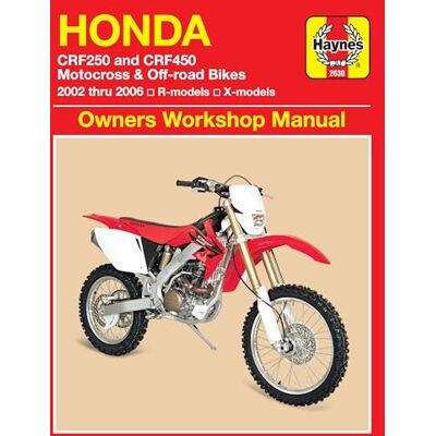 Haynes Honda CRF250 and CRF450 Motocross & Off-road Bikes: 2002 thru 2006 R-models, X-models - Publicité Haynes Honda CRF250 and CRF450 Motocross & Off-road Bikes: 2002 thru 2006 R-models, X-models - Publicité