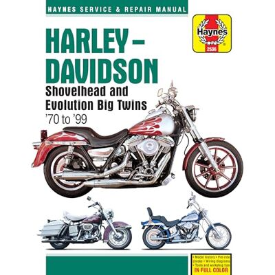 Haynes Harley-Davidson Shovelhead and Evolution Big Twins '70 to '99 Service and Repair Manual - Publicité Haynes Harley-Davidson Shovelhead and Evolution Big Twins '70 to '99 Service and Repair Manual - Publicité