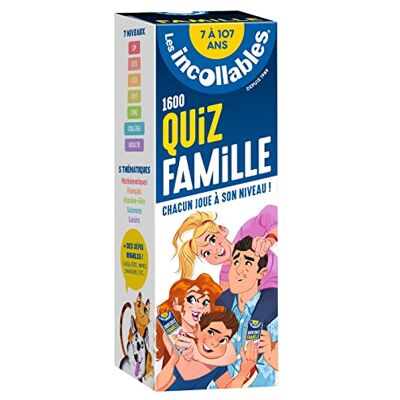 Play Bac Éditions Les incollables Quiz famille De 7 à 107 ans: 1 600 questions réponses par réviser en 4 éventails - Publicité Play Bac Éditions Les incollables Quiz famille De 7 à 107 ans: 1 600 questions réponses par réviser en 4 éventails - Publicité