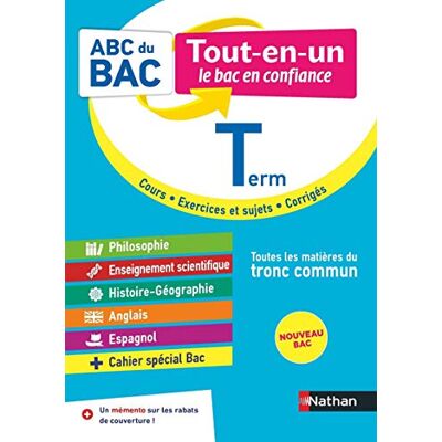 Collectif ABC Tout en un Tle Toutes les matières du tronc commun Terminale Bac 2024 Philosophie, Enseignement scientifique, Histoire-Géographie, Anglais, Espagnol + Cahier spécial Bac - Publicité Collectif ABC Tout en un Tle Toutes les matières du tronc commun Terminale Bac 2024 Philosophie, Enseignement scientifique, Histoire-Géographie, Anglais, Espagnol + Cahier spécial Bac - Publicité