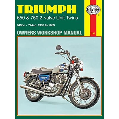 Clew, Jeff Triumph 650 & 750 2-Valve Unit Twins 649cc 744cc, 1963 to 1983, Owners Workshop Manual - Publicité Clew, Jeff Triumph 650 & 750 2-Valve Unit Twins 649cc 744cc, 1963 to 1983, Owners Workshop Manual - Publicité
