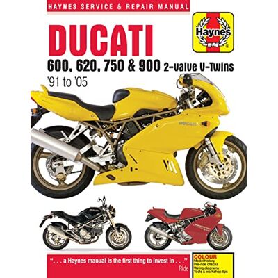 Haynes Publishing Haynes Ducati 600, 620, 750 & 900 2-valve V-twins '91 to '05 Service and Repair Manual - Publicité Haynes Publishing Haynes Ducati 600, 620, 750 & 900 2-valve V-twins '91 to '05 Service and Repair Manual - Publicité