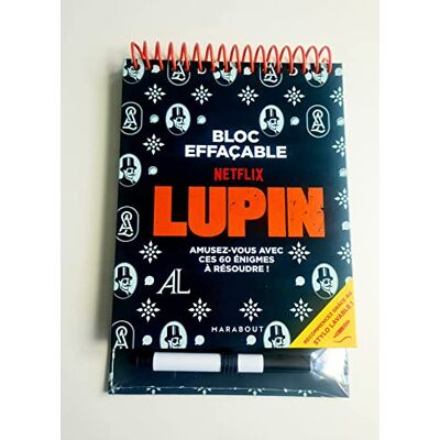 Collectif Bloc de jeux effaçable Lupin - Publicité Collectif Bloc de jeux effaçable Lupin - Publicité