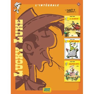 Morris Lucky Luke, Tome 11 (l'intégrale) : La Diligence Le Pied-tendre Dalton city - Publicité Morris Lucky Luke, Tome 11 (l'intégrale) : La Diligence Le Pied-tendre Dalton city - Publicité