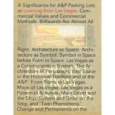 Venturi, Robert Learning from Las Vegas, facsimile edition - Publicité Venturi, Robert Learning from Las Vegas, facsimile edition - Publicité