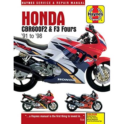 Haynes Honda Cbr600f2 & F3 Fours '91 to '98 Repair Manual: Models Covered: Honda Bcr600f2 (F-m, F-n, F-v, F-r), 599cc. 1991 to 1994 - Honda Cbr600f3 (F-s, F-t, F-v, F-w), 599cc. 1995-1998 - Publicité Haynes Honda Cbr600f2 & F3 Fours '91 to '98 Repair Manual: Models Covered: Honda Bcr600f2 (F-m, F-n, F-v, F-r), 599cc. 1991 to 1994 - Honda Cbr600f3 (F-s, F-t, F-v, F-w), 599cc. 1995-1998 - Publicité