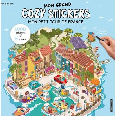 Xxx Grand Cozy Stickers Mon petit tour de France - Publicité Xxx Grand Cozy Stickers Mon petit tour de France - Publicité