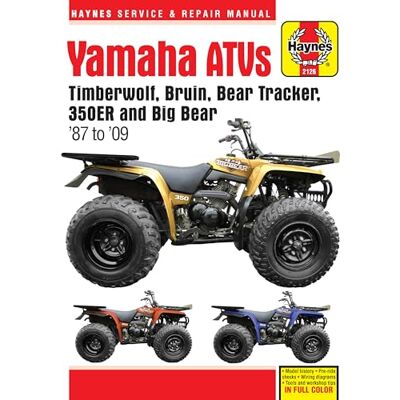 Haynes Yamaha ATVs Timberwolf, Bruin, Bear Tracker, 350er and Big Bear ATV '87 to '09 Service and Repair Manual - Publicité Haynes Yamaha ATVs Timberwolf, Bruin, Bear Tracker, 350er and Big Bear ATV '87 to '09 Service and Repair Manual - Publicité