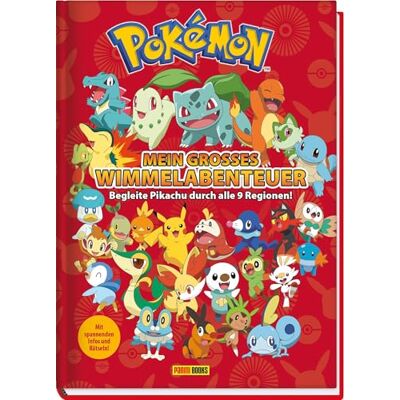 Panini Pokémon: Mein großes Wimmelabenteuer: Begleite Pikachu durch alle 9 Regionen: Wimmelbuch - Publicité Panini Pokémon: Mein großes Wimmelabenteuer: Begleite Pikachu durch alle 9 Regionen: Wimmelbuch - Publicité
