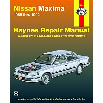 Haynes Nissan Maxima Automotive Repair Manual: All Nissan Maxima Models 1985 Through 1992 - Publicité Haynes Nissan Maxima Automotive Repair Manual: All Nissan Maxima Models 1985 Through 1992 - Publicité