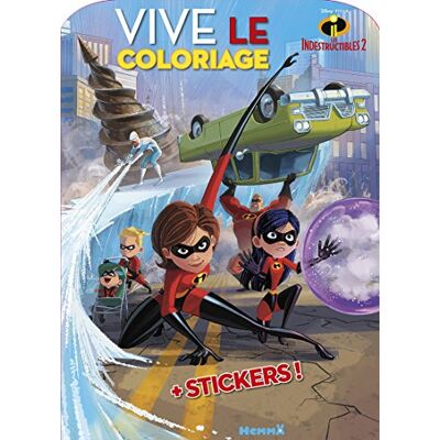Collectif Disney Les Indestructibles 2 Vive le coloriage ! (Fond ville) - Publicité Collectif Disney Les Indestructibles 2 Vive le coloriage ! (Fond ville) - Publicité