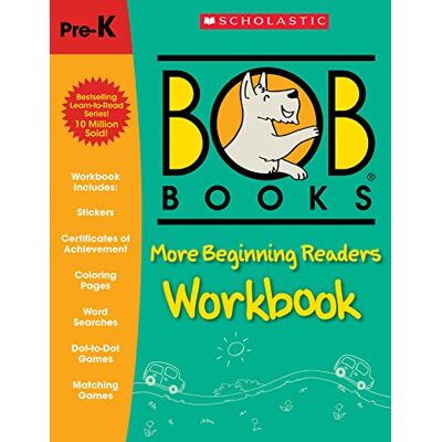 Kertell, Lynn Maslen Bob Books More Beginning Readers Workbook Phonics, Writing Practice, Stickers, Ages 4 and up, Kindergarten, First Grade (Stage 1: Starting to Read) - Publicité Kertell, Lynn Maslen Bob Books More Beginning Readers Workbook Phonics, Writing Practice, Stickers, Ages 4 and up, Kindergarten, First Grade (Stage 1: Starting to Read) - Publicité
