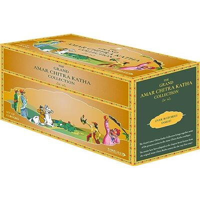 Katha, Amar Chitra The Grand Amar Chitra Katha Collection BoxSet of 12 books - Publicité Katha, Amar Chitra The Grand Amar Chitra Katha Collection BoxSet of 12 books - Publicité