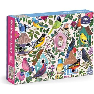 Galison Birdhouse Lane 1000 Piece Puzzle - Publicité Galison Birdhouse Lane 1000 Piece Puzzle - Publicité