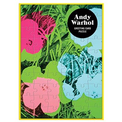 Galison Andy Warhol Flowers Greeting Card Puzzle - Publicité Galison Andy Warhol Flowers Greeting Card Puzzle - Publicité