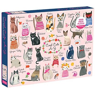Mudpuppy Cool Cats A-Z 1000 Piece Puzzle - Publicité Mudpuppy Cool Cats A-Z 1000 Piece Puzzle - Publicité