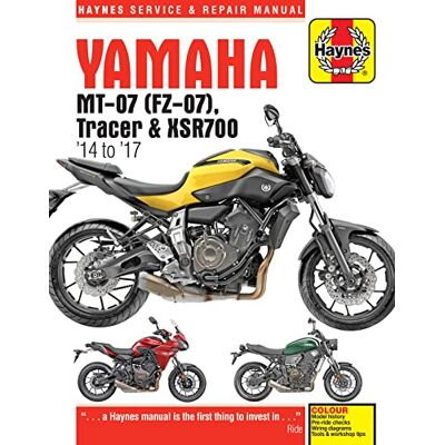 Haynes Yamaha MT-07(FZ-07), Tracer & SXR700 Service and Repair Manual: MT-07 '14-'17, FZ-07 '15-'17, MT-07TR Tracer '16-'17, XSR700 '16-'17; Includes Special Edition Models - Publicité Haynes Yamaha MT-07(FZ-07), Tracer & SXR700 Service and Repair Manual: MT-07 '14-'17, FZ-07 '15-'17, MT-07TR Tracer '16-'17, XSR700 '16-'17; Includes Special Edition Models - Publicité