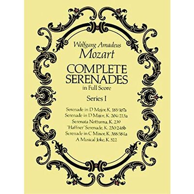 Mozart, Wolfgang ama Mozart Wolfgang Amadeus Complete Serenades In Full Score Series 1 Bk - Publicité Mozart, Wolfgang ama Mozart Wolfgang Amadeus Complete Serenades In Full Score Series 1 Bk - Publicité