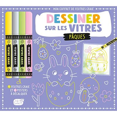 Atelier Cloro MON COFFRET DE FEUTRES CRAIE DESSINER SUR LES VITRES PÂQUES - Publicité Atelier Cloro MON COFFRET DE FEUTRES CRAIE DESSINER SUR LES VITRES PÂQUES - Publicité
