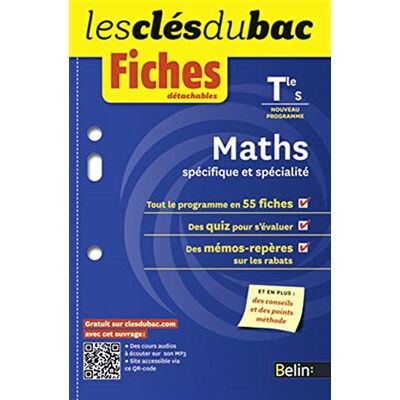 Duroux, Roxane CLES DU BAC FICHES MATHS TLE S OB + SPE: Les clés du bac - Publicité Duroux, Roxane CLES DU BAC FICHES MATHS TLE S OB + SPE: Les clés du bac - Publicité