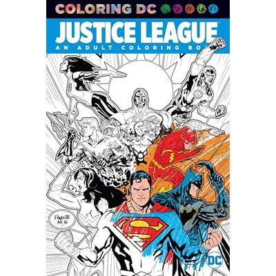 Various Justice League: An Adult Coloring Book - Publicité Various Justice League: An Adult Coloring Book - Publicité