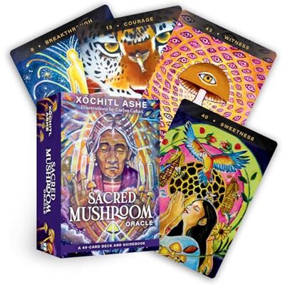 Ashe, Xóchitl Kusikuy The Sacred Mushroom Oracle: A 44-card Deck and Guidebook - Publicité Ashe, Xóchitl Kusikuy The Sacred Mushroom Oracle: A 44-card Deck and Guidebook - Publicité