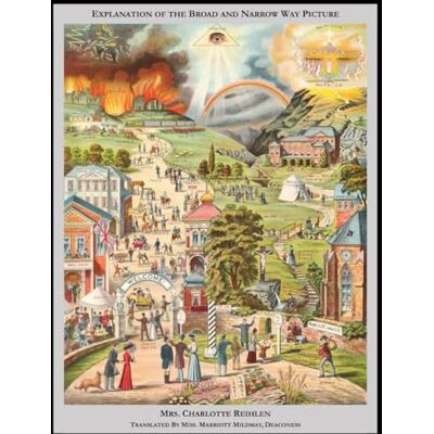 Reihlen, Mrs Charlotte Explanation of the Broad and Narrow Way Picture: LARGE PRINT EDITION - Publicité Reihlen, Mrs Charlotte Explanation of the Broad and Narrow Way Picture: LARGE PRINT EDITION - Publicité