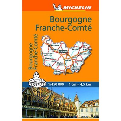 Michelin Carte MINI CR BOURGOGNE FRANCHE COMTE - Publicité Michelin Carte MINI CR BOURGOGNE FRANCHE COMTE - Publicité