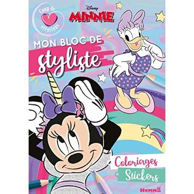 Collectif Disney Minnie – Mon bloc de styliste – Coup de coeur créations – Bloc stylisme et mode – Dès 5 ans - Publicité Collectif Disney Minnie – Mon bloc de styliste – Coup de coeur créations – Bloc stylisme et mode – Dès 5 ans - Publicité