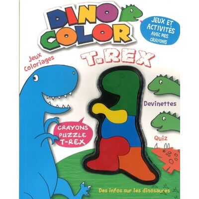 Arthur, Jenny Dino color T-rex: Jeux, activités et infos sur les dinosaures. Avec crayons puzzle T-rex - Publicité Arthur, Jenny Dino color T-rex: Jeux, activités et infos sur les dinosaures. Avec crayons puzzle T-rex - Publicité