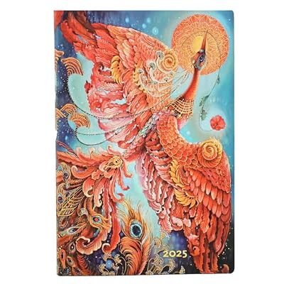 Paperblanks Agenda 12 mois Flexi 2025, oiseau de feu, horizontal mini (140 mm x 95 mm), italien - Publicité Paperblanks Agenda 12 mois Flexi 2025, oiseau de feu, horizontal mini (140 mm x 95 mm), italien - Publicité