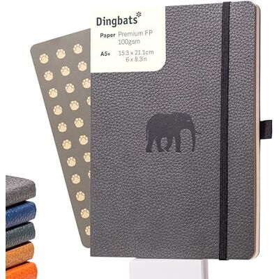 Dingbats* Notebooks Dingbats* Faune Carnet de Notes A5 Ligné Moyen, Couverture Souple, Journal en Cuir PU Fermeture élastique, Porte-stylo, Marque-page - Publicité Dingbats* Notebooks Dingbats* Faune Carnet de Notes A5 Ligné Moyen, Couverture Souple, Journal en Cuir PU Fermeture élastique, Porte-stylo, Marque-page - Publicité