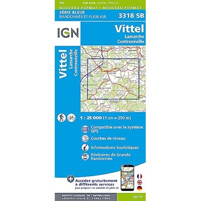 Ign Vittel / Lamarche / Contrexéville gps (3318) - Publicité Ign Vittel / Lamarche / Contrexéville gps (3318) - Publicité