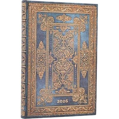 Paperblanks 2026 Luxe Bleu Design Luxueux 12 mois Mini Horizontal Fermeture Élastique 160 Pg 100 GSM - Publicité Paperblanks 2026 Luxe Bleu Design Luxueux 12 mois Mini Horizontal Fermeture Élastique 160 Pg 100 GSM - Publicité