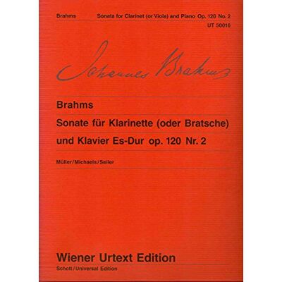 Brahms Sonate Op.120/2 Mib Maj. Clar(Va)/Po - Publicité Brahms Sonate Op.120/2 Mib Maj. Clar(Va)/Po - Publicité