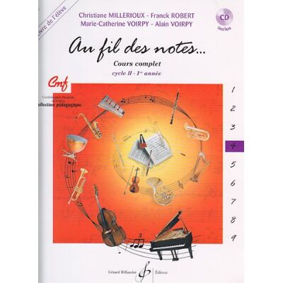 Collectif Au fil des notes volume 4 livre de l'eleve - Publicité Collectif Au fil des notes volume 4 livre de l'eleve - Publicité
