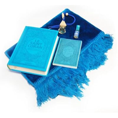 Révélation Pack Cadeau Bleu Turquoise : Le Saint Coran de Luxe en Cuir (arabe-français-phonétique), La Citadelle du Musulman, Parfum Musc et Diffuseur de parfum Musc d'Or - Publicité Révélation Pack Cadeau Bleu Turquoise : Le Saint Coran de Luxe en Cuir (arabe-français-phonétique), La Citadelle du Musulman, Parfum Musc et Diffuseur de parfum Musc d'Or - Publicité