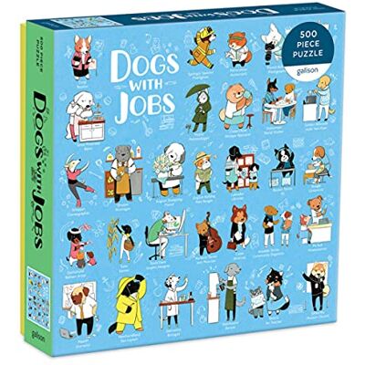 Galison Dogs with Jobs 500 Piece Puzzle - Publicité Galison Dogs with Jobs 500 Piece Puzzle - Publicité