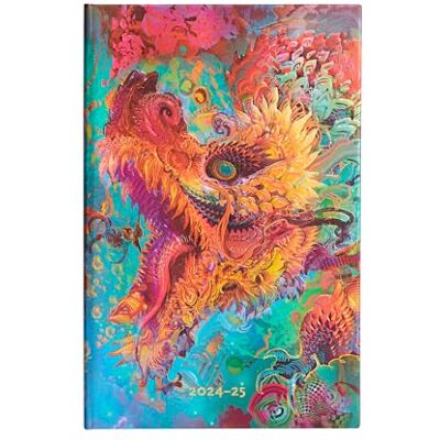 Paperblanks Agendas 18 Mois 2025, Dragon Bourdonnant, Maxi, Vertical, Fermeture Élastique - Publicité Paperblanks Agendas 18 Mois 2025, Dragon Bourdonnant, Maxi, Vertical, Fermeture Élastique - Publicité