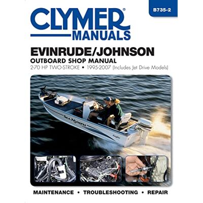 Haynes Clymer Manuals Evinrude / Johnson 2-stroke Outboard Shop Manual: 2-70 HP, 1995-2007 (Includes Jet Drive Models) - Publicité Haynes Clymer Manuals Evinrude / Johnson 2-stroke Outboard Shop Manual: 2-70 HP, 1995-2007 (Includes Jet Drive Models) - Publicité