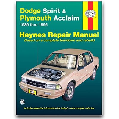 Haynes Dodge Spirit and Plymouth Acclaim, 1989-1995 - Publicité Haynes Dodge Spirit and Plymouth Acclaim, 1989-1995 - Publicité