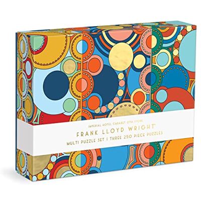 Galison Frank Lloyd Wright Imperial Hotel Multi Puzzle Set - Publicité Galison Frank Lloyd Wright Imperial Hotel Multi Puzzle Set - Publicité