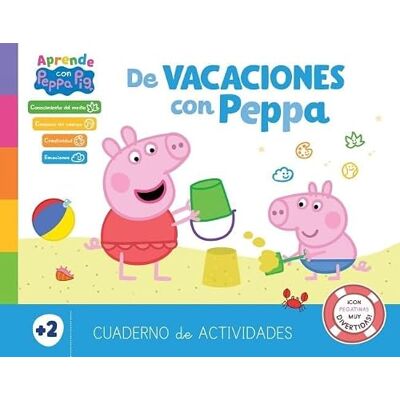 Hasbro Peppa Pig. Cuaderno de vacaciones . De vacaciones con Peppa (2 años): (¡con pegatinas muy divertidas!) - Publicité Hasbro Peppa Pig. Cuaderno de vacaciones . De vacaciones con Peppa (2 años): (¡con pegatinas muy divertidas!) - Publicité