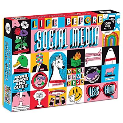 Galison Life Before Social Media 1000 Piece Puzzle - Publicité Galison Life Before Social Media 1000 Piece Puzzle - Publicité