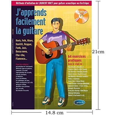 Laurent, Huet J'Apprends Facilement La Guitare Version poche. Comprend Enregistrement(s) en ligne - Publicité Laurent, Huet J'Apprends Facilement La Guitare Version poche. Comprend Enregistrement(s) en ligne - Publicité