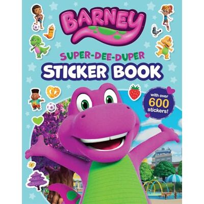 Mattel Barney Super-dee-duper Sticker Book - Publicité Mattel Barney Super-dee-duper Sticker Book - Publicité