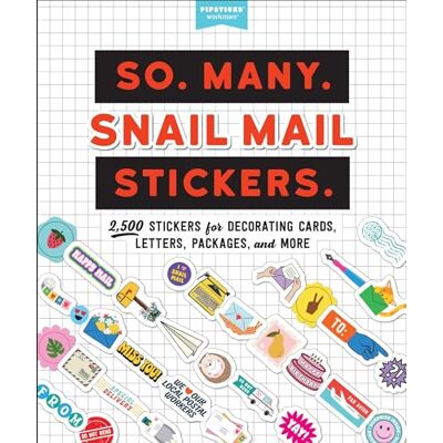 Pipsticks®+Workman® So. Many. Snail Mail Stickers.: 2,500 Stickers for Decorating Cards, Letters, Packages, and More - Publicité Pipsticks®+Workman® So. Many. Snail Mail Stickers.: 2,500 Stickers for Decorating Cards, Letters, Packages, and More - Publicité