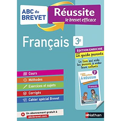 Cazanove, Cécile de Français 3e ABC du Brevet Réussite Famille Brevet 2025 Cours, Méthode, Exercices + Guide parents pour aider son enfant à réussir - Publicité Cazanove, Cécile de Français 3e ABC du Brevet Réussite Famille Brevet 2025 Cours, Méthode, Exercices + Guide parents pour aider son enfant à réussir - Publicité